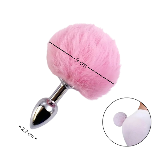 Tapón anal con cola de conejito