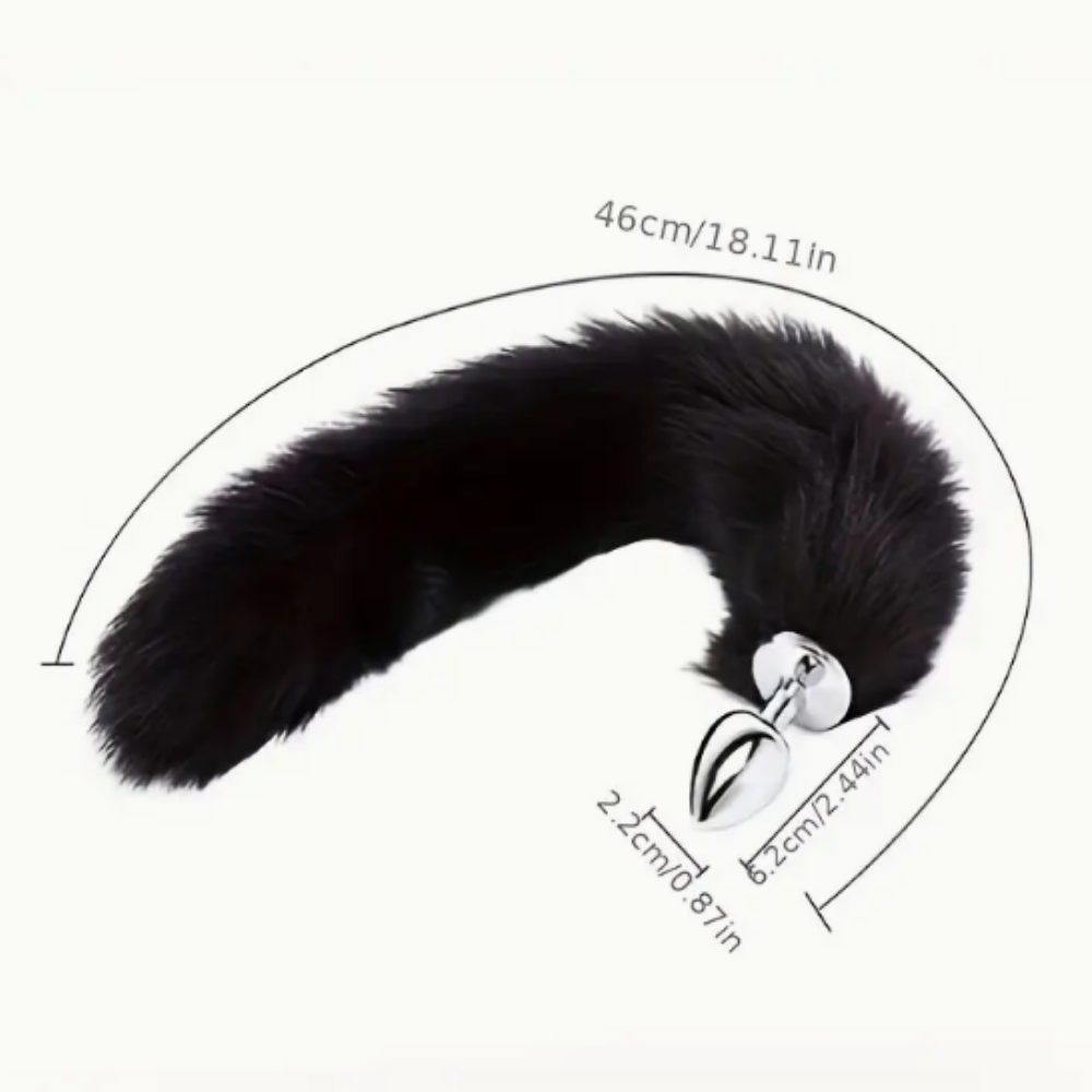 Plug Metálico con Cola de Zorro 🦊 Foxy Tail