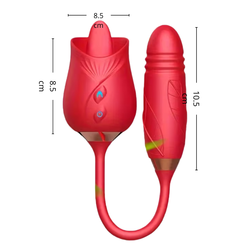Lengua + Vibrador Rose