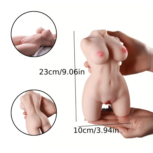 Consolador Masculino Torso Realista con Doble Orificio