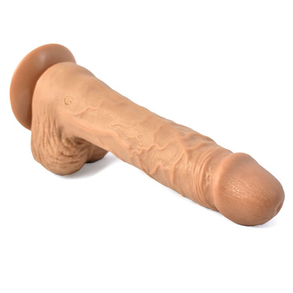 Dildo Realista con Vibración y Movimiento de Empuje