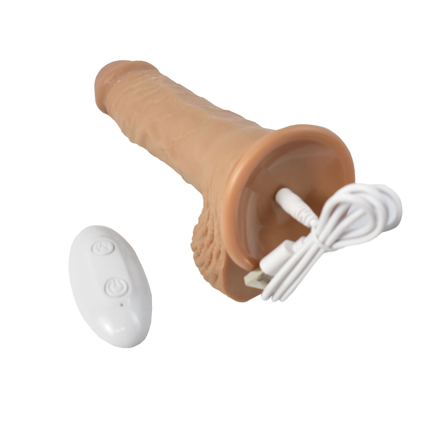 Dildo Realista con Vibración y Movimiento de Empuje